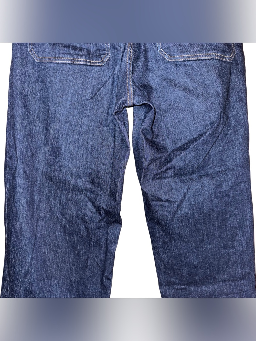 OAT NY High Rise Wide Leg Jeans Dark Blue Raw Hems Size 10/30 - Picture 10 of 15
